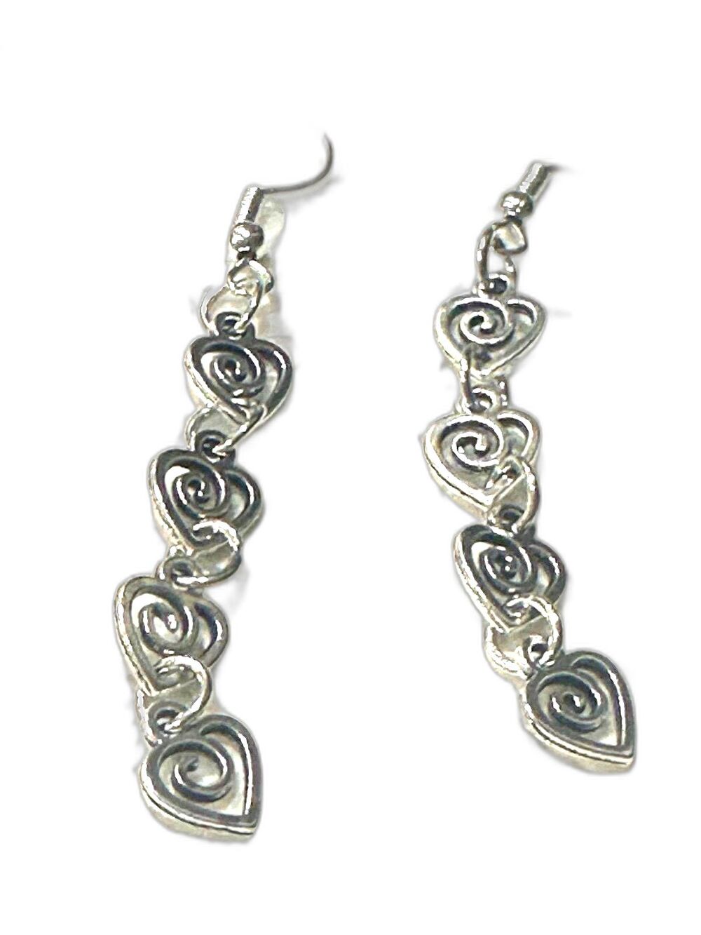 Elegant Fashion Geometric Heart Spiral Vortex  Earrings